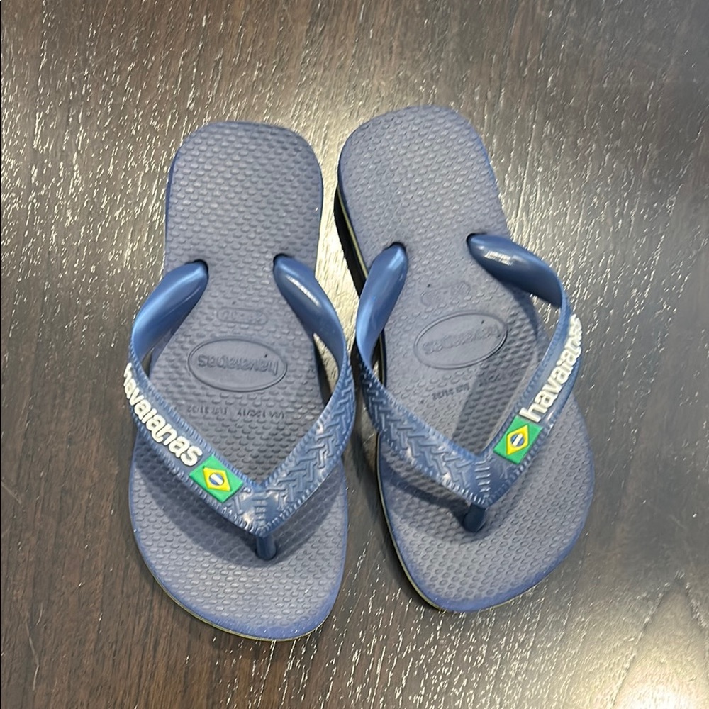 Havaianas Navy Sandals with Brazilian Flag